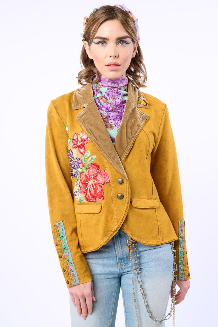 JULIET FRENCH TERRY BLAZE rusted olive front