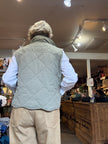 WAVE HEM QUILTED VEST WOVEN