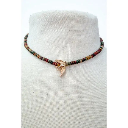 Lulu  Necklace - Gray Agate