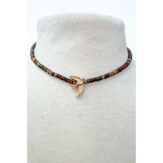 Lulu  Necklace - Gray Agate