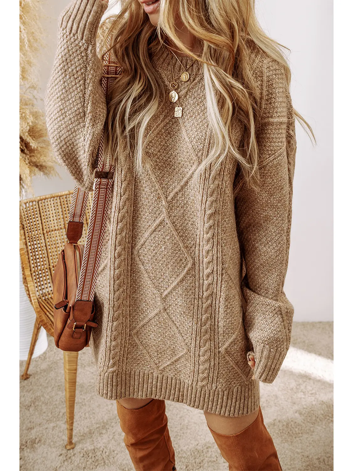Grace Cable Knit Sweater Dress