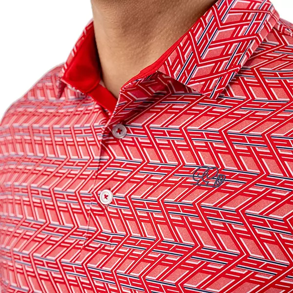 Impact Polo collar/logo close up