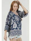 Scoop NeckTie Front LS Crochet Top