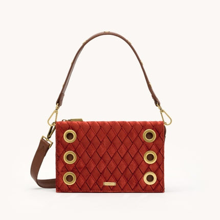 montana clutch sml monarch velvet/antique gold Front of bag