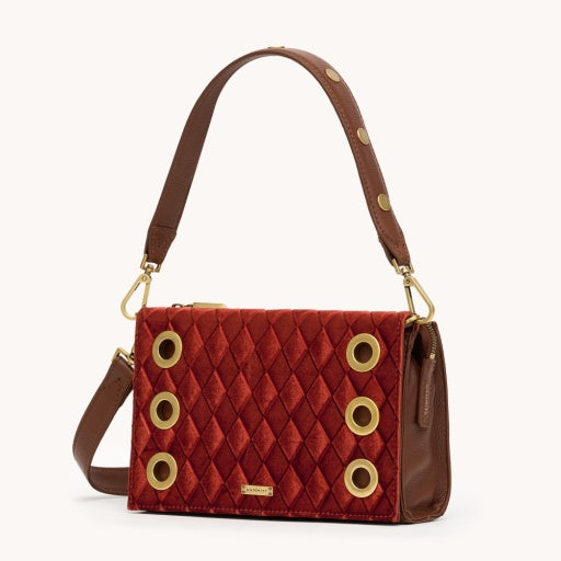 montana clutch sml monarch velvet/antique gold NA Turned towards the right side