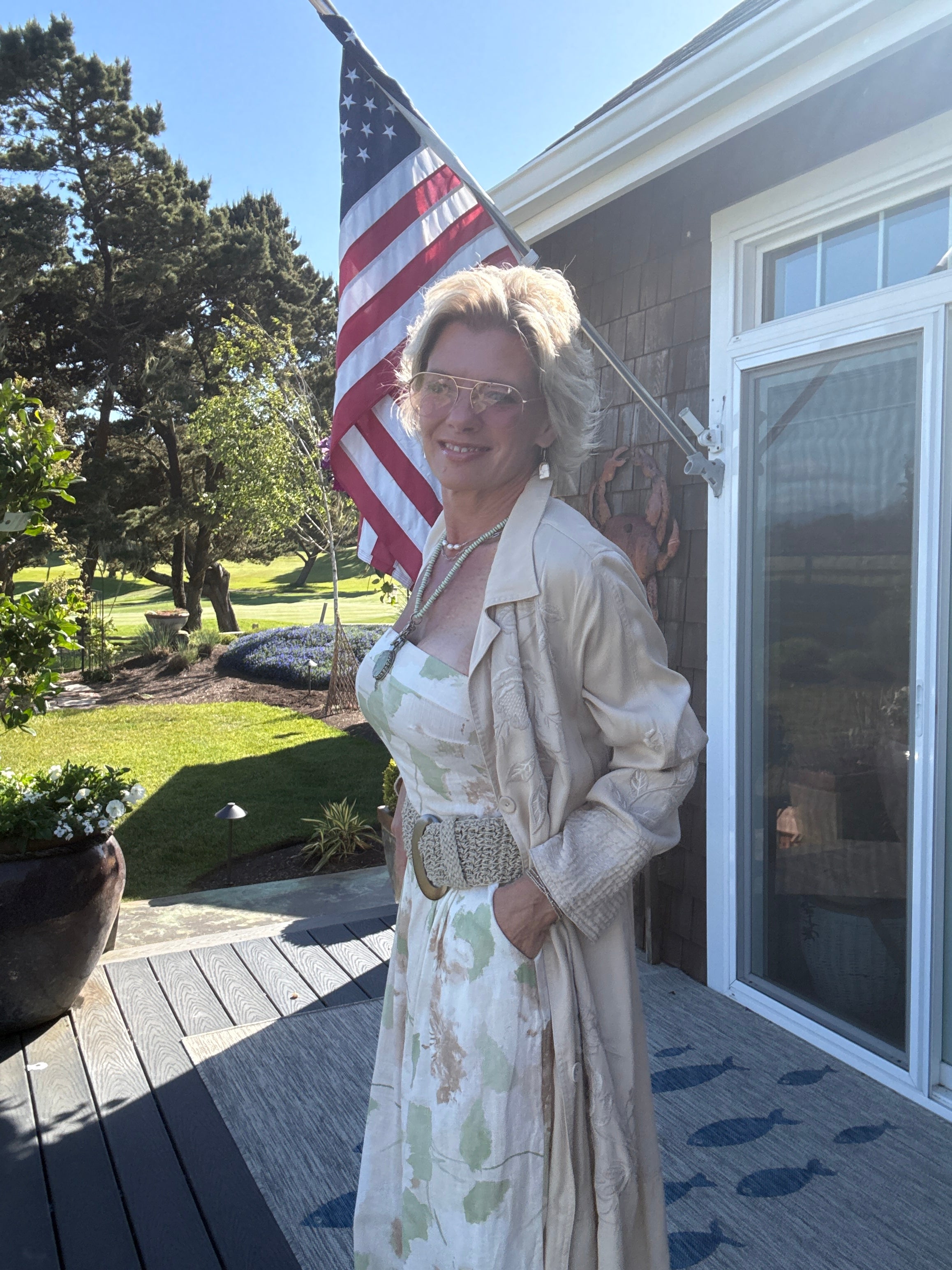 Floral Meadow Print Jumpsuit W Pockets