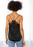 Lulu Checkered Satin Lingerie Inspired Camisole back