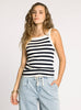 RACHEL TANK, cream navy-front