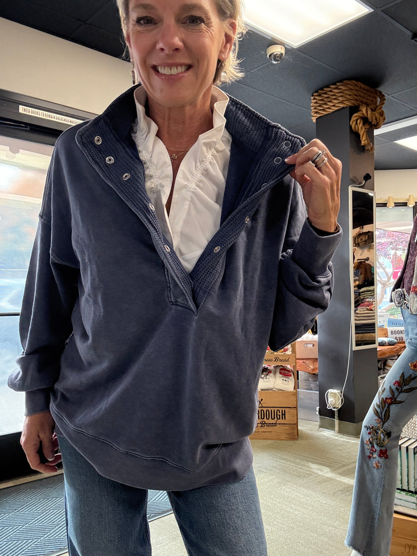 French Terry Quarter Snap Sweatshirt