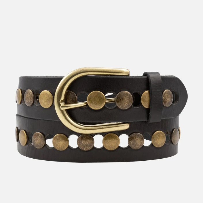 Jasmyn / Studded Western Belt Black