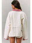 Jacket with Gingham Trim