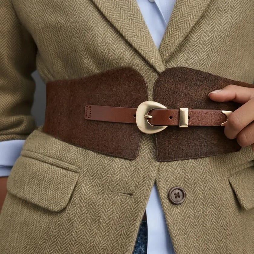 Calf Hair Waist Belt