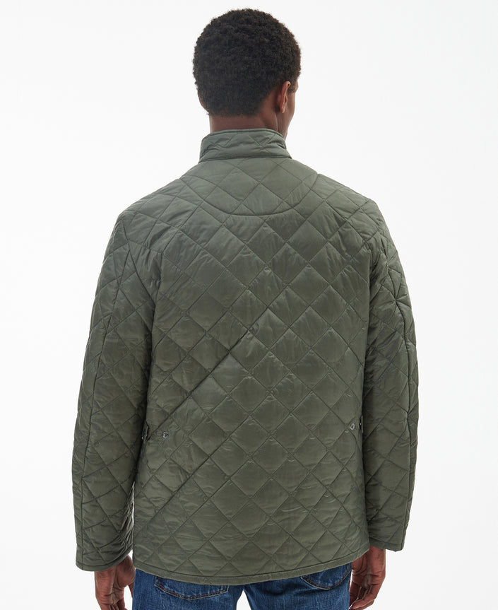 Barbour Flyweight Chelsea Quilt dusty olive back