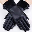 Faux Leather w/ Velvet Cuff Gloves