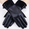 Faux Leather w/ Velvet Cuff Gloves