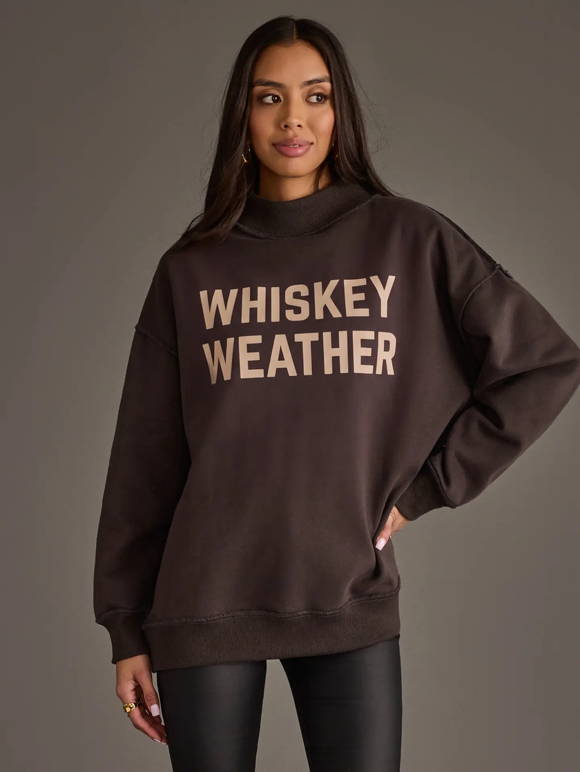 Whiskey & Bourbon Reversible Sweatshirt, dark gray