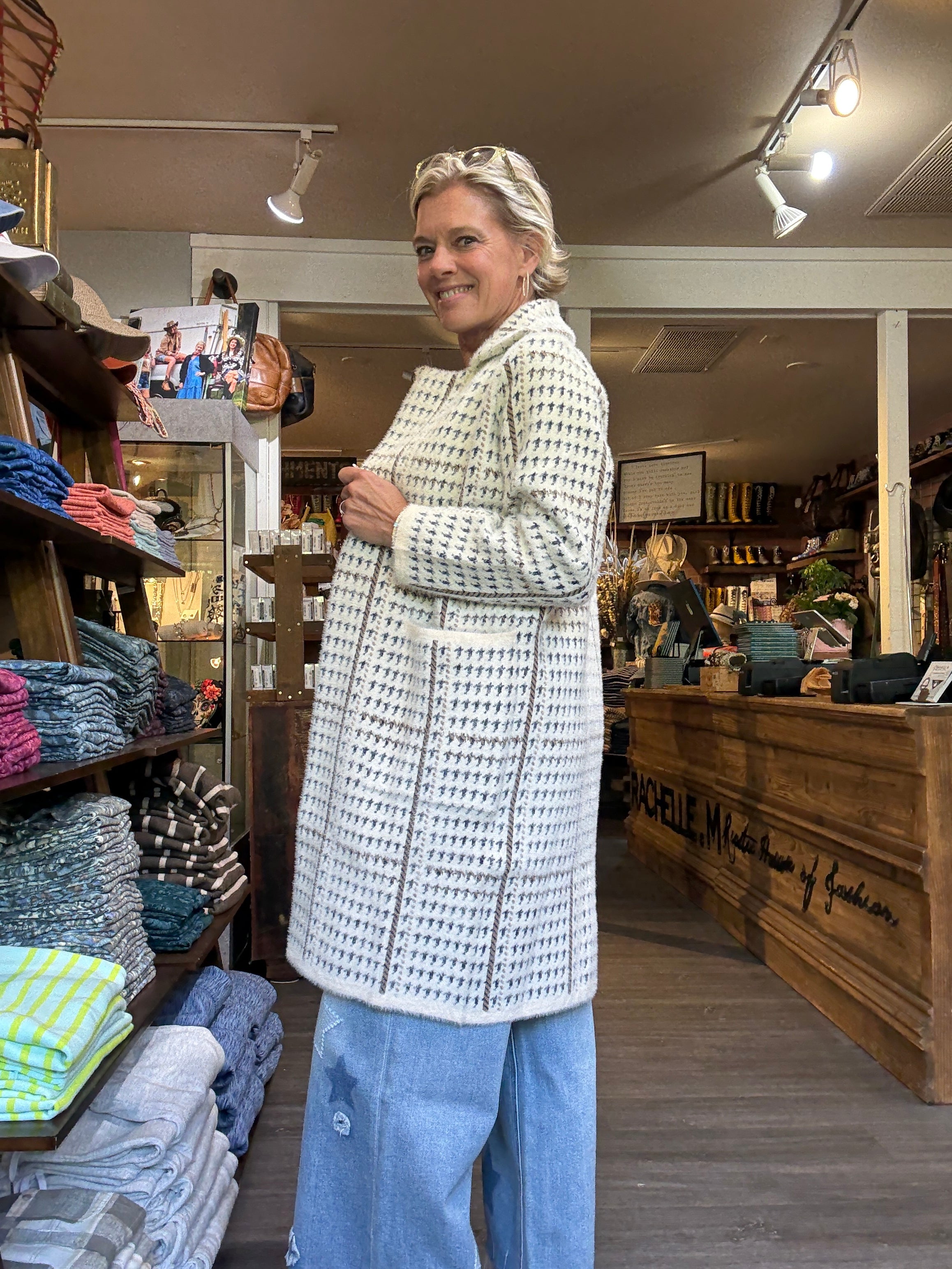 Marceau Houndstooth Coat