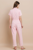Acid Washed Denim Utility Jumpsuit, rose-back