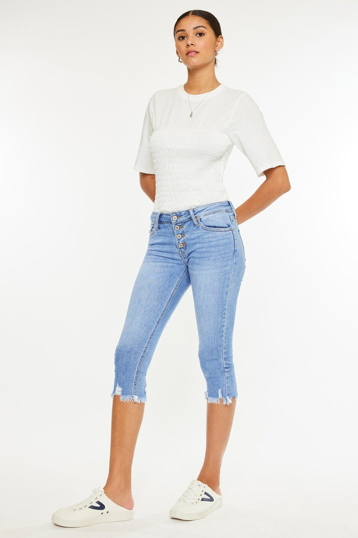 Katie Mid Rise Capri Jeans FRONT/SIDE