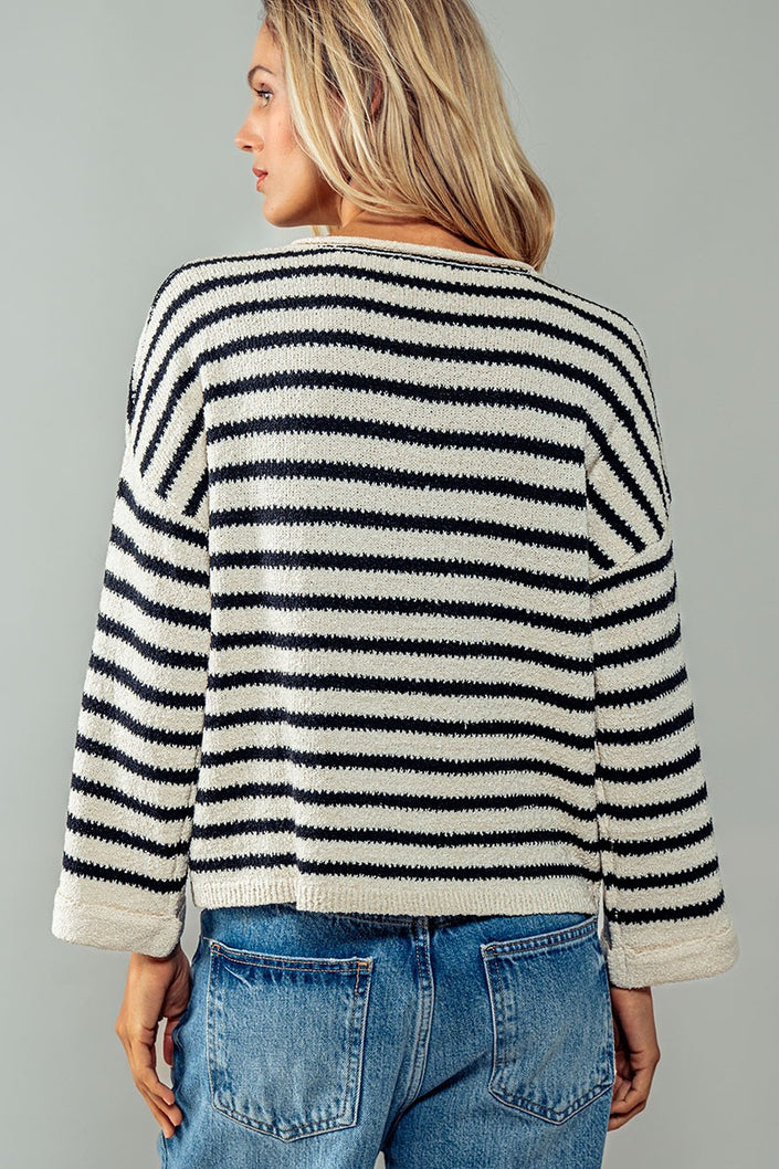 Maria Striped Moment LS Top back