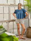 Cindy Stripe Cotton Shorts