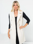 Curly Textured Wool Double Breasted Vest