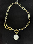 Pearl Pendant with Gold Chain Necklace NW-24-79
