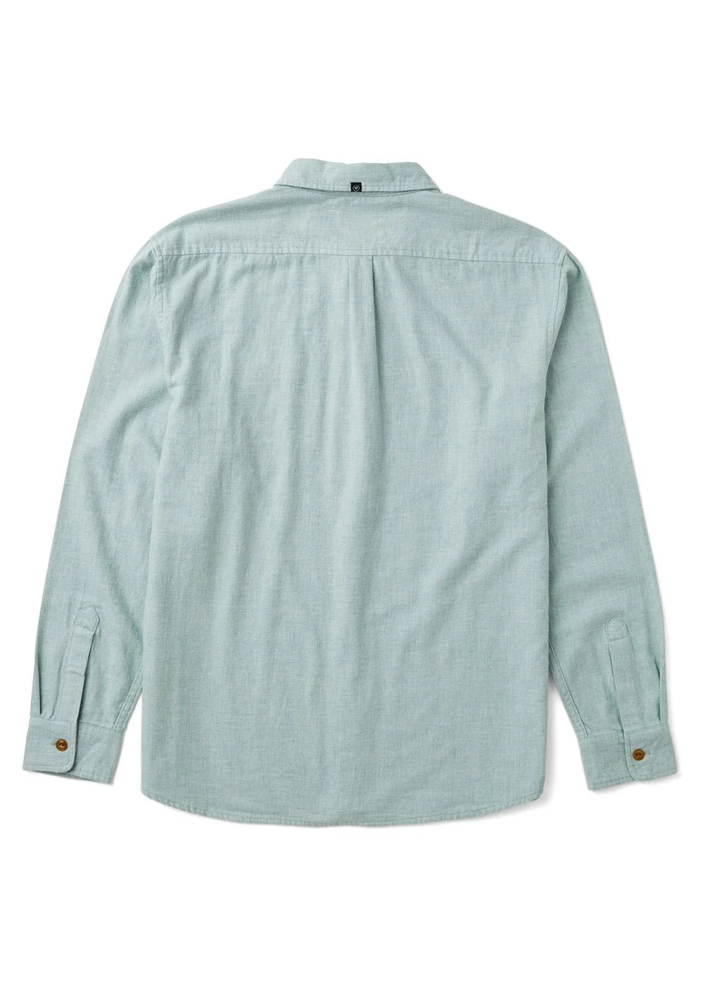 Go To LS Shirt back heather agave