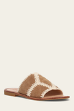 Ava Crochet Slide Almond side