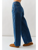 Drawstring Waist Bottom Fly Straight Jeans