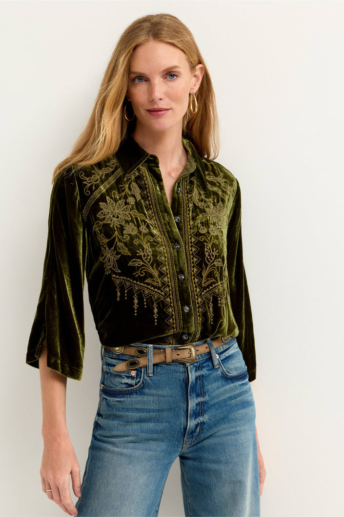Kimono Sleeve Button Down