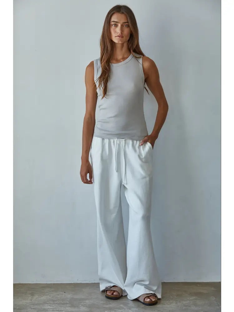 Knit Ribbed Round Neck Tank