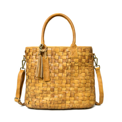 Bryant Woven Travel Tote tan