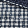 Camden Gingham Stitch Quilted Throw-Navy