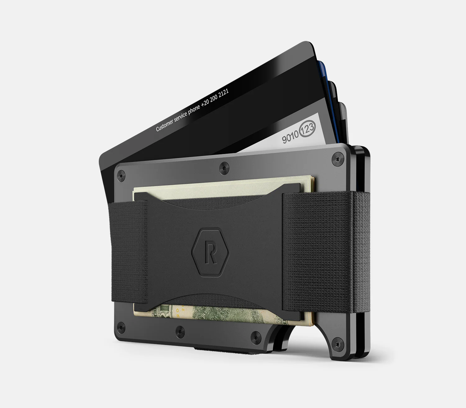 Ridge Wallet - MagSafe - Gunmetal: Cash Strap back