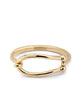 Rigid 18K gold-plated bracelet with large link and inner spring | Medium