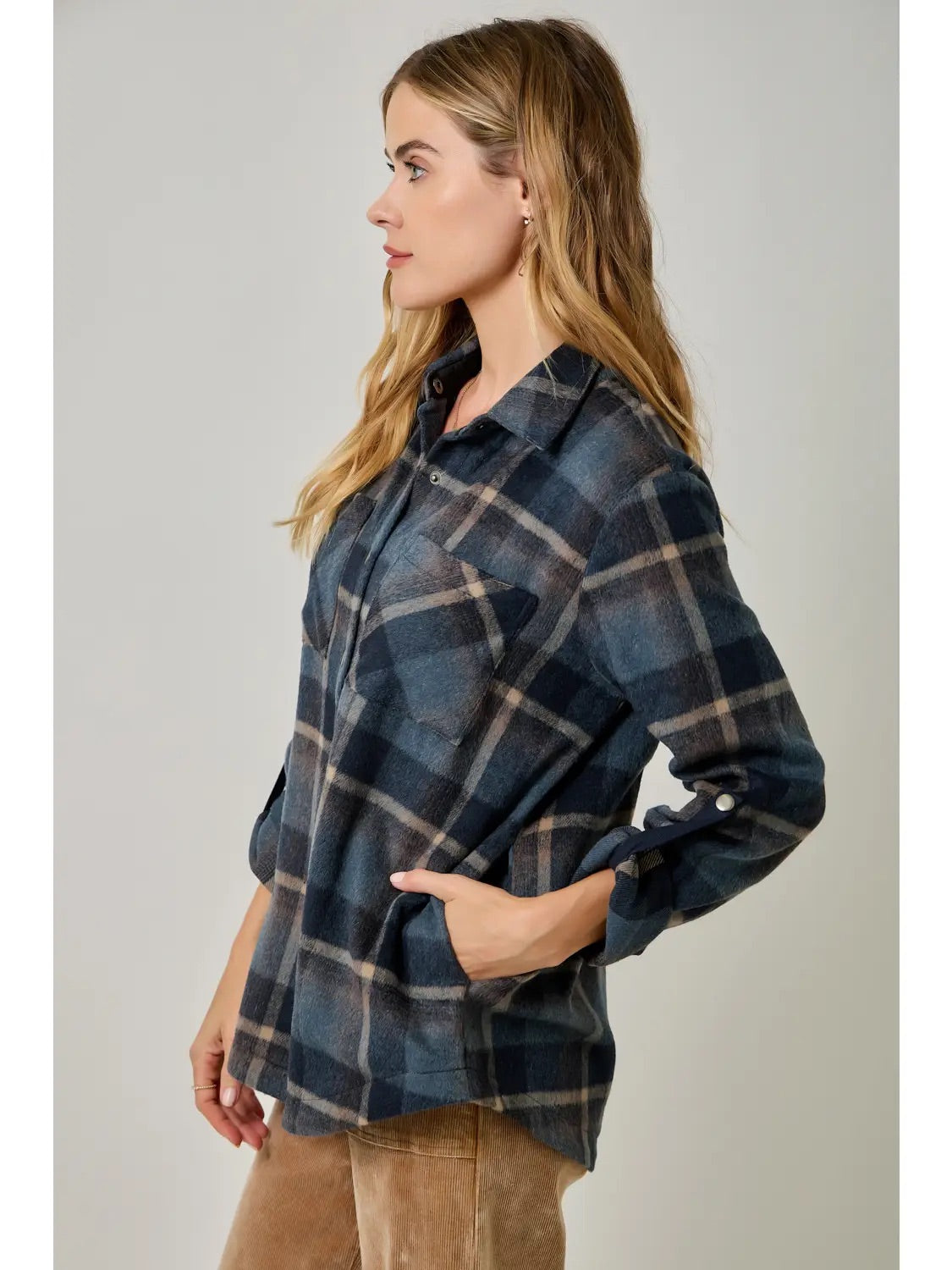 Marjorie Plaid Shirt Jacket