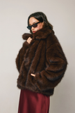 Kennedy Lapel Faux Fur Coat
