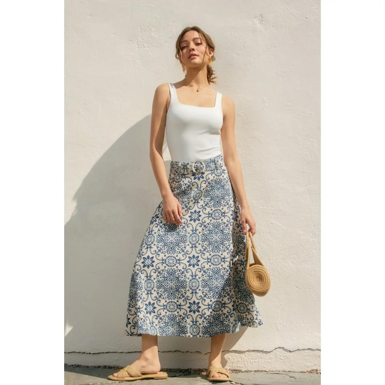 Azalea Belted Skirt-front