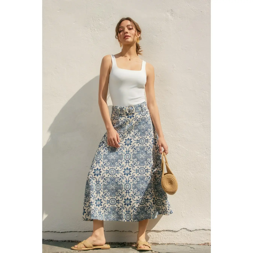 Azalea Belted Skirt-front