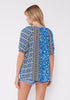 Hannah Bohemian Multi Print Puff Sleeve Blouse back