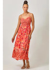 Twist Adorn Smocked Maxi Dress