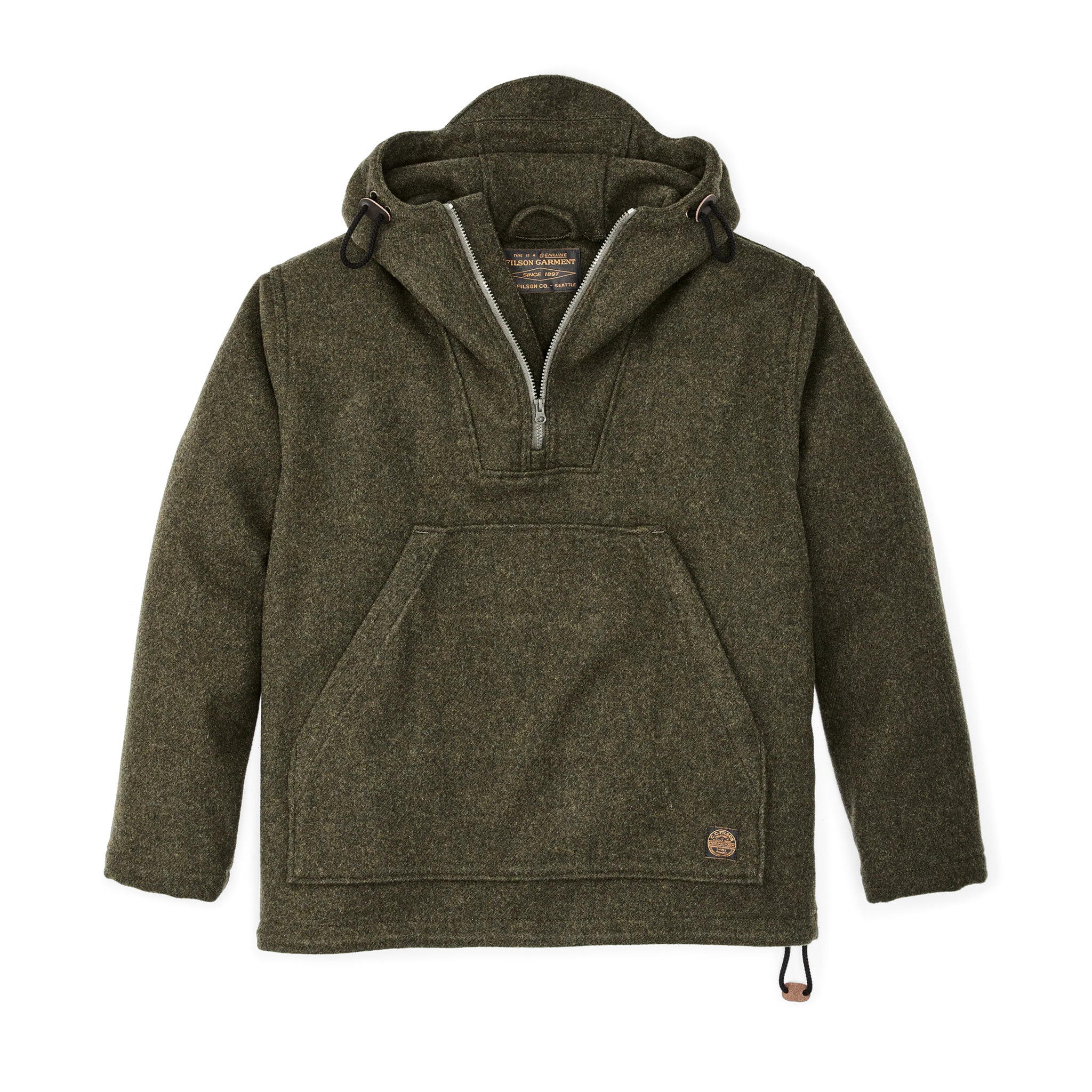 Filson mackinaw wool anorak forest green