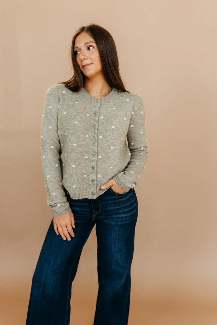 Polka Dot Sweater Cardigan