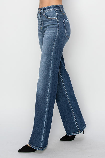 High Rise-Straight-Jeans