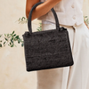 Ata Vine Handbag - Black-front