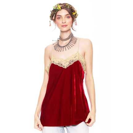 Velvet Dreams Cami red front