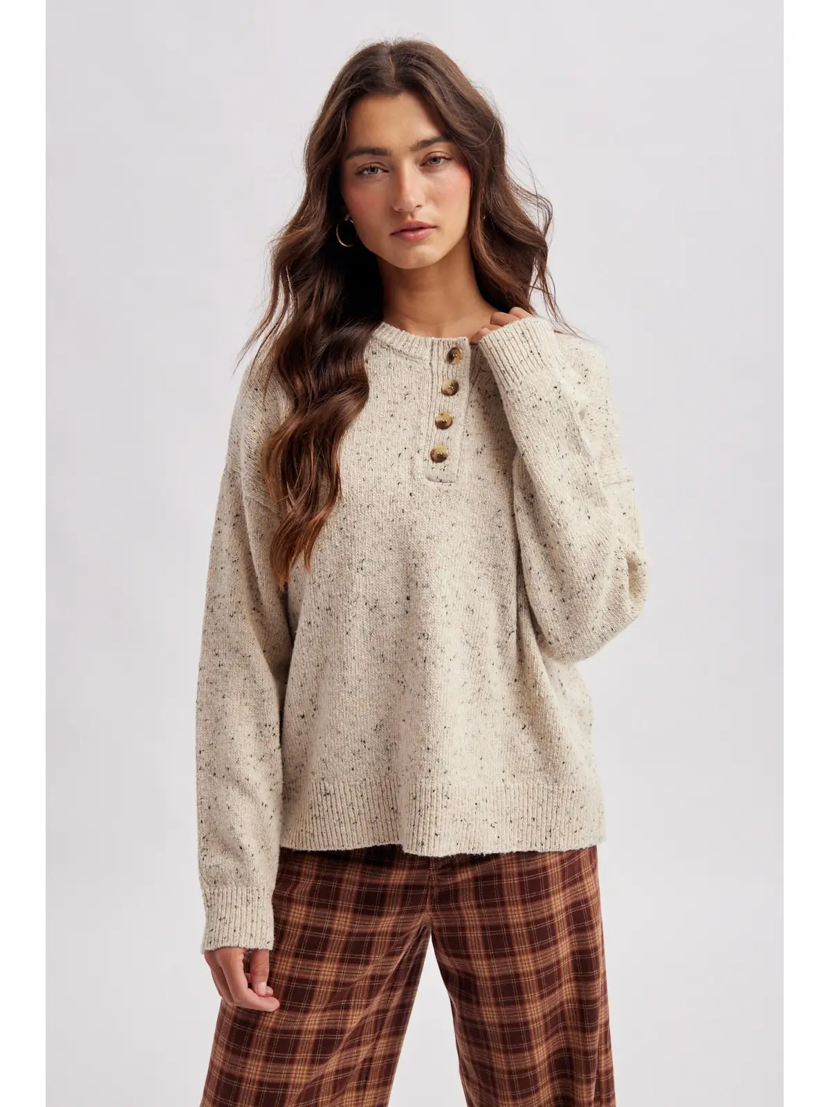 Heather Henley Pullover Sweater