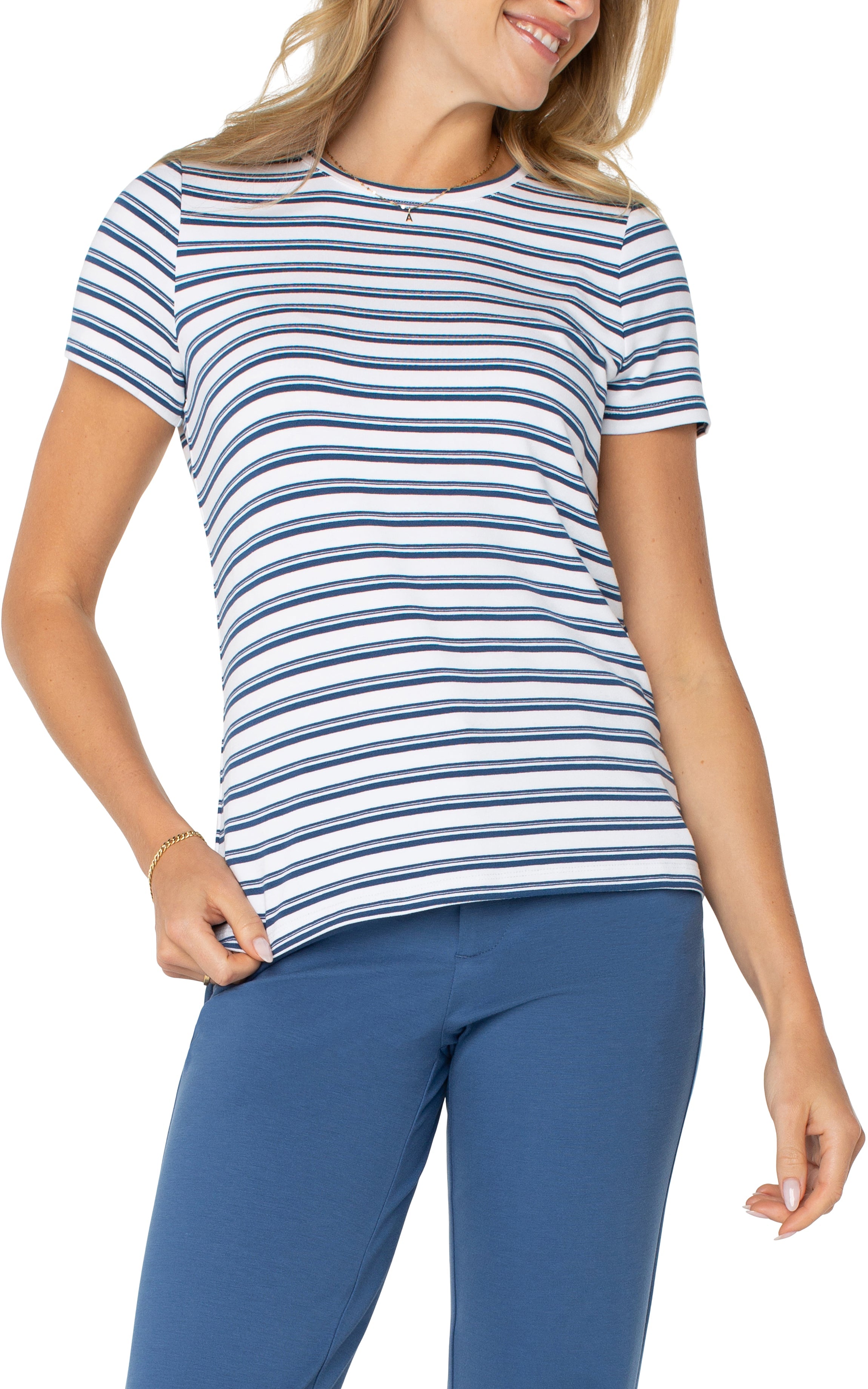 Short Sleeve Crew Neck Classic Knit Tee
