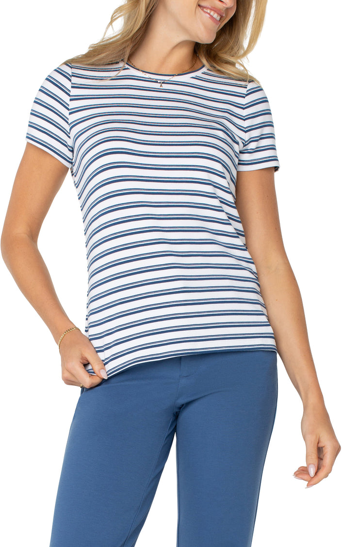 Short Sleeve Crew Neck Classic Knit Tee